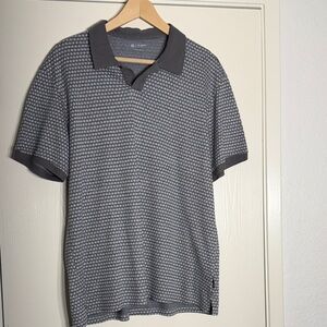 Los Angeles Apparel Black and Gray Polo Shirt size Large